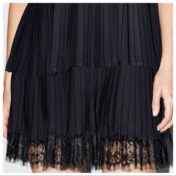 NWT. Zara Contrasting Pleated Dress. Size XS, S. - Picture 3 of 4